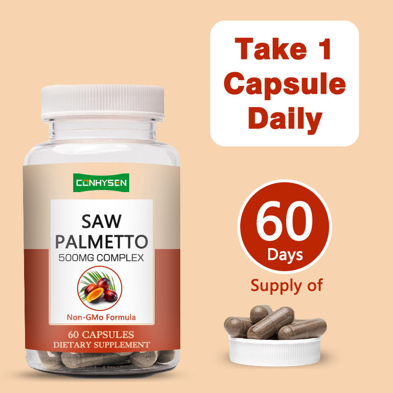 Μη ΓΤΟ Καψούλες Saw Palmetto 500mg Σύνθετη Υποστήριξη Ορμονική ισορροπία Υγεία μαλλιών