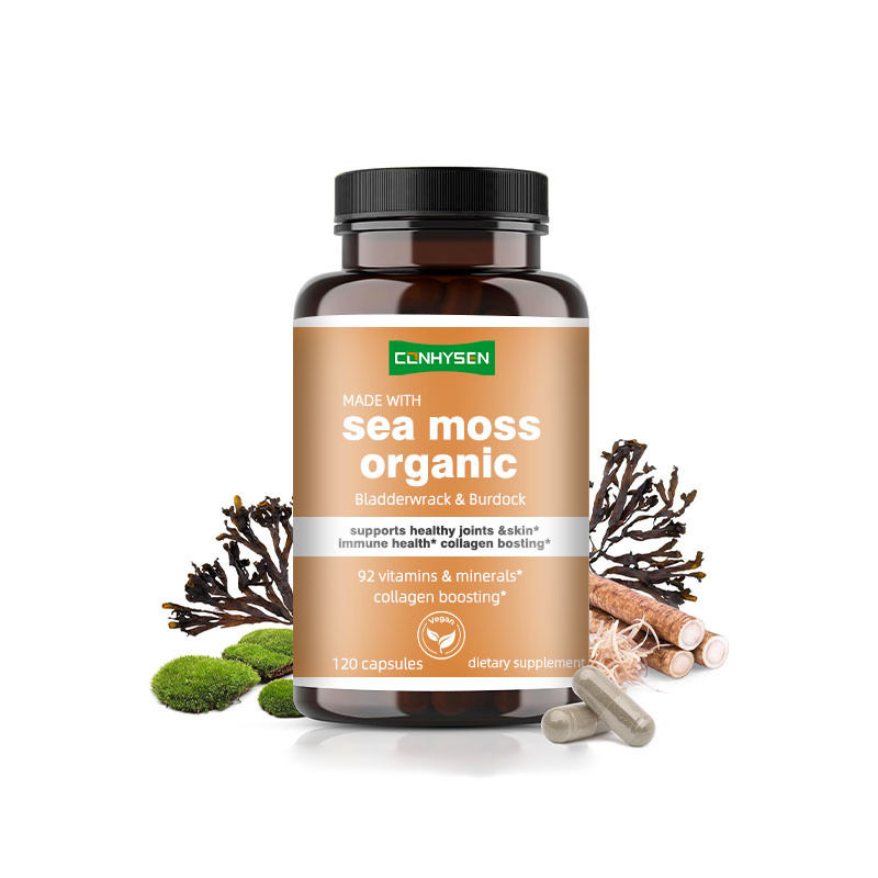 Κάψουλες Οργανικού Sea Moss με Bladderwrack και Burdock Υποστηρίζουν Υγιείς Αρθρώσεις και Δέρμα