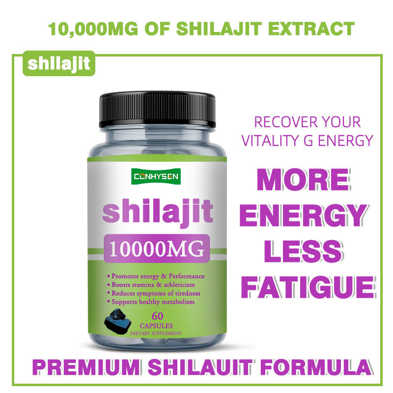 Ιδιωτικές ετικέτες 1000mg Καθαρές κάψουλες Shilajit Καψούλες Υγείας Προάγει την Ενέργεια και την Απόδοση