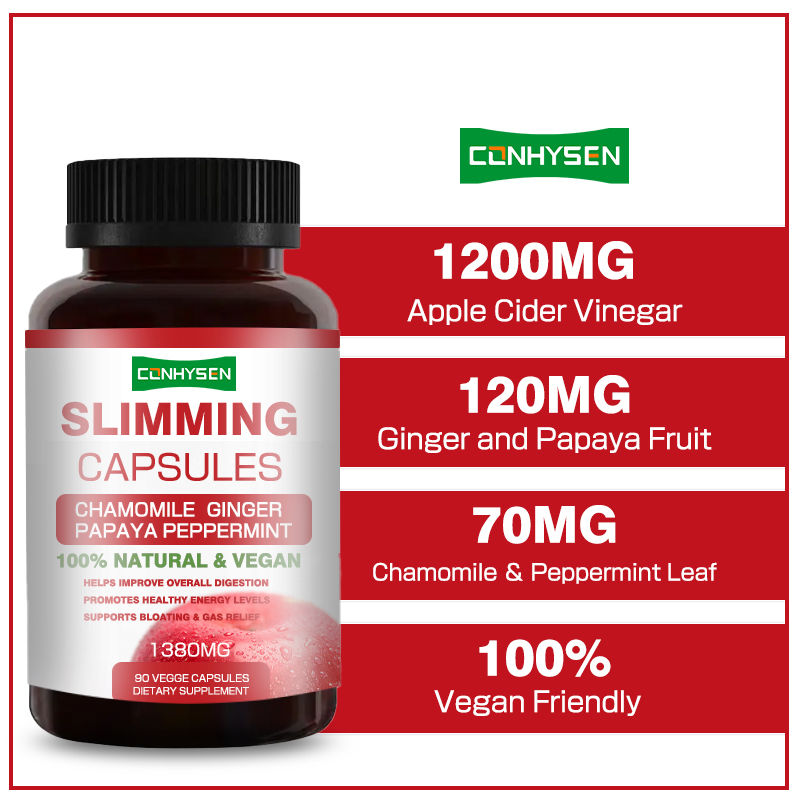 Κάψουλες Αδυνατίσματος 100% Vegan Απευθείας από το Εργοστάσιο με Χαμομήλι και Τζίντζερ Βοηθούν στη Βελτίωση της Γενικής Πέψης