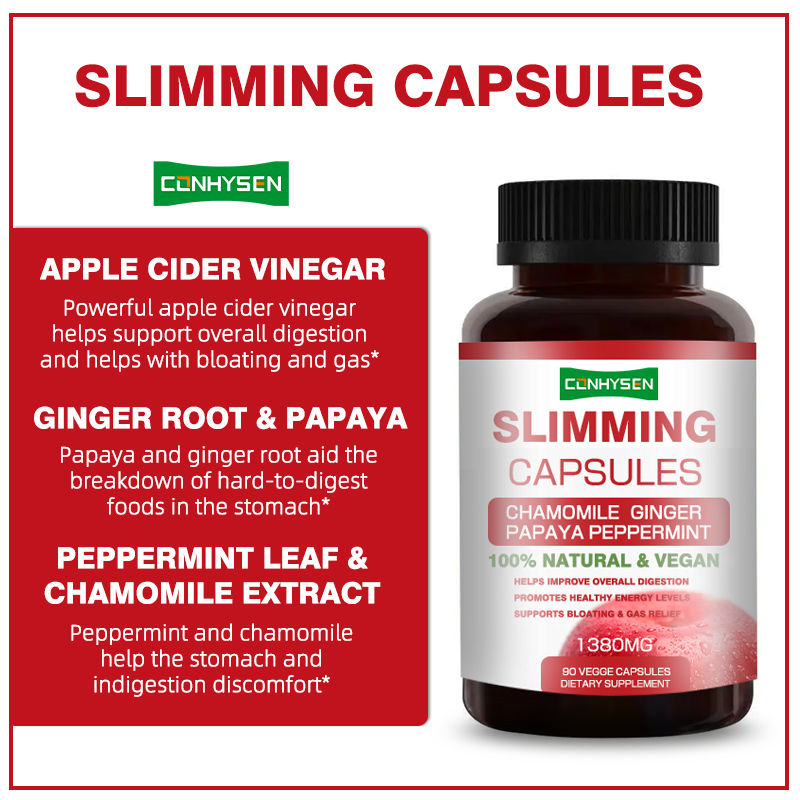 Κάψουλες Αδυνατίσματος 100% Vegan Απευθείας από το Εργοστάσιο με Χαμομήλι και Τζίντζερ Βοηθούν στη Βελτίωση της Γενικής Πέψης