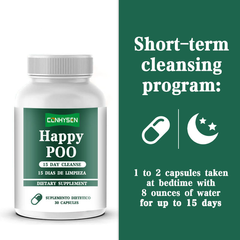 15 Ημέρες Καθαρισμού Happy Poo Κάψουλες Μειώνει το Φούσκωμα και τη Δυσκοιλιότητα Προϊόντα Αδυνατίσματος