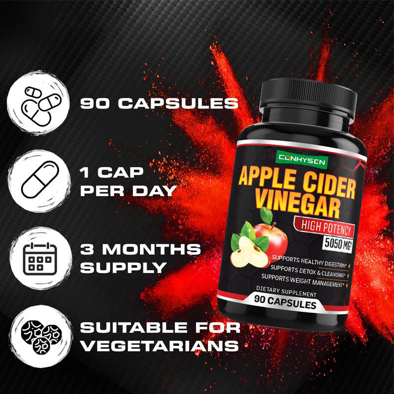 Προσαρμοσμένα Slim Καψάκια Χαλαρωτικά χάπια Super Apple Cider Vinegar Καψάκια για την καύση λίπους