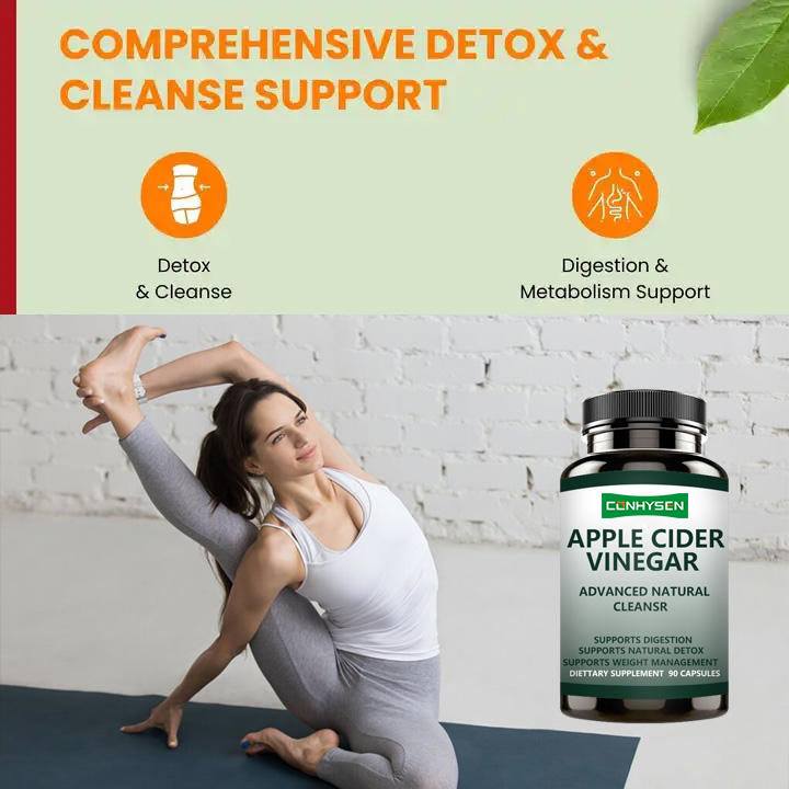 2025 OEM Custom Fat Burner Flat Tummy Slim Καψάκια μηλόξυδου με ACV Υποστηρίζει την απώλεια βάρους για τις γυναίκες