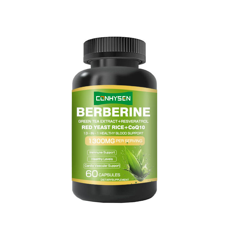 OEM/ODM 1300mg Κάψουλες Βερβερίνης 13-σε-1 για Υγιή Υποστήριξη Αίματος Συμπλήρωμα Εκχυλίσματος Πράσινου Τσαγιού