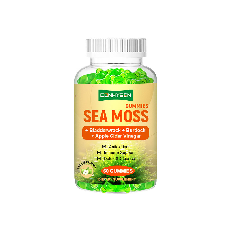 Εργοστάσιο Γεύσης Μήλου Sea Moss Gummies Detox και Καθαρισμός Custom Branded