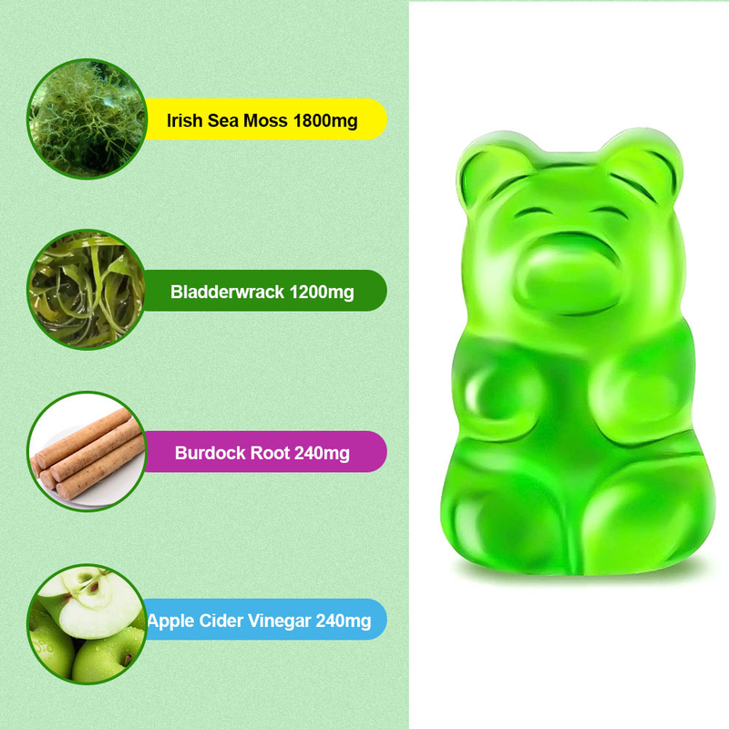OEM/ODM Προσαρμοσμένα Οργανικά Ζελεδάκια Sea Moss Candy Υγιεινή Υποστήριξη Οστών και Αρθρώσεων