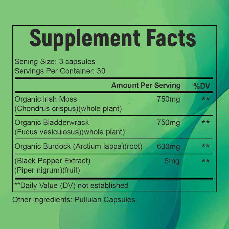 Προσαρμοσμένες Κάψουλες Φυσικού Sea Moss με Επωνυμία Ενισχύουν την Παραγωγή Ενέργειας Κατασκευαστής
