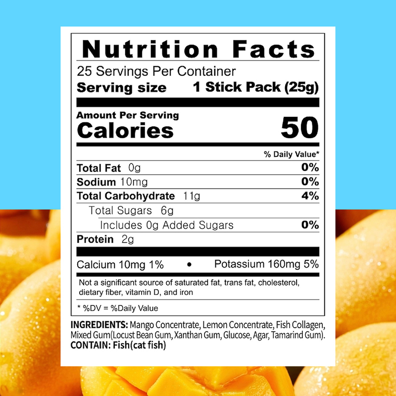 Ζελέ Κολλαγόνου με Μάνγκο υποστηρίζει την υγεία των αρθρώσεων και των οστών Custom Branded