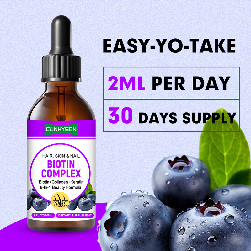 Μονάδα υγρών σταγόνων βιοτίνης για την περιποίηση των μαλλιών, του δέρματος και των νυχιών
