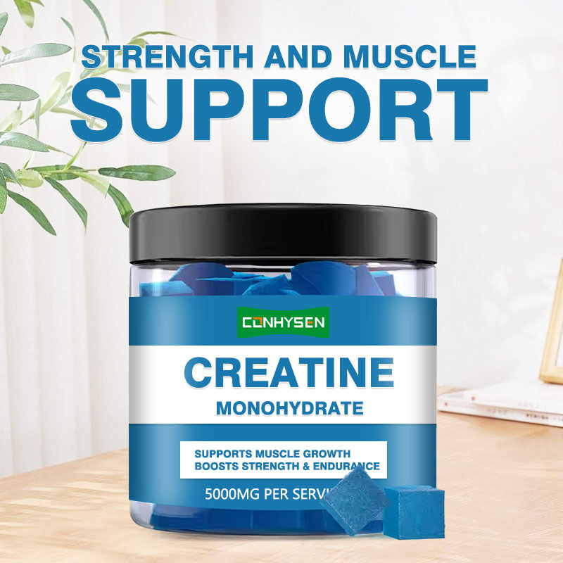 Προσαρμοσμένο αθλητικό Creatine Monohydrate Gummies Προ-άσκηση χάπια μυϊκής ανάπτυξης για ενήλικες