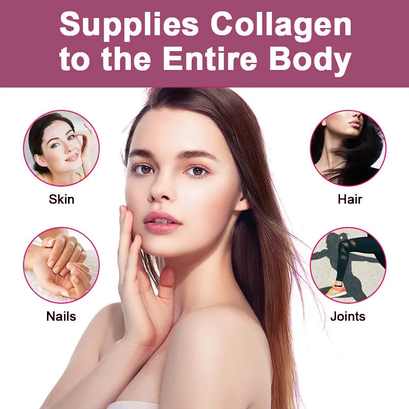 Εξατομικευμένο Private Label 60-τεμαχίων Collagen Gummies Συμπλήρωμα Διατροφής Ομορφιάς για Ενήλικες, Υγιή Μαλλιά και Δέρμα, με Ισορροπημένα Σάκχαρα, σε Μπουκάλι