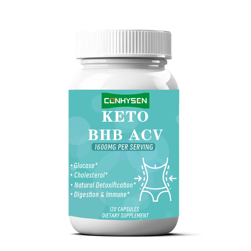 Κάψουλες Keto ACV BHB ιδιωτικής ετικέτας OEM για ενίσχυση του μεταβολισμού 1400mg Μηλόξυδο για έλεγχο βάρους Φυτικές ίνες