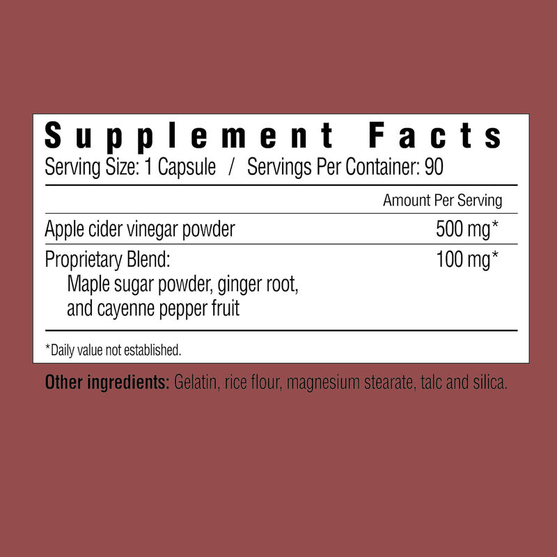 Εταιρεία απευθείας πώλησης OEM Διαχείριση σώματος Προωθεί την πέψη και τη διαχείριση του βάρους Καψάκια μηλόξυδου