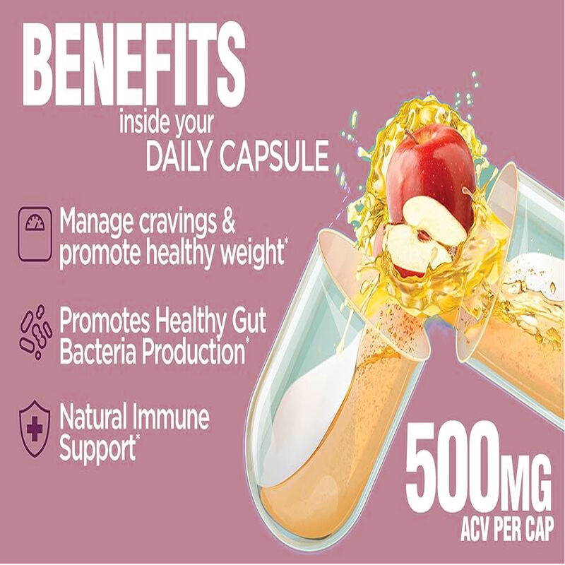 Εταιρεία απευθείας πώλησης OEM Διαχείριση σώματος Προωθεί την πέψη και τη διαχείριση του βάρους Καψάκια μηλόξυδου