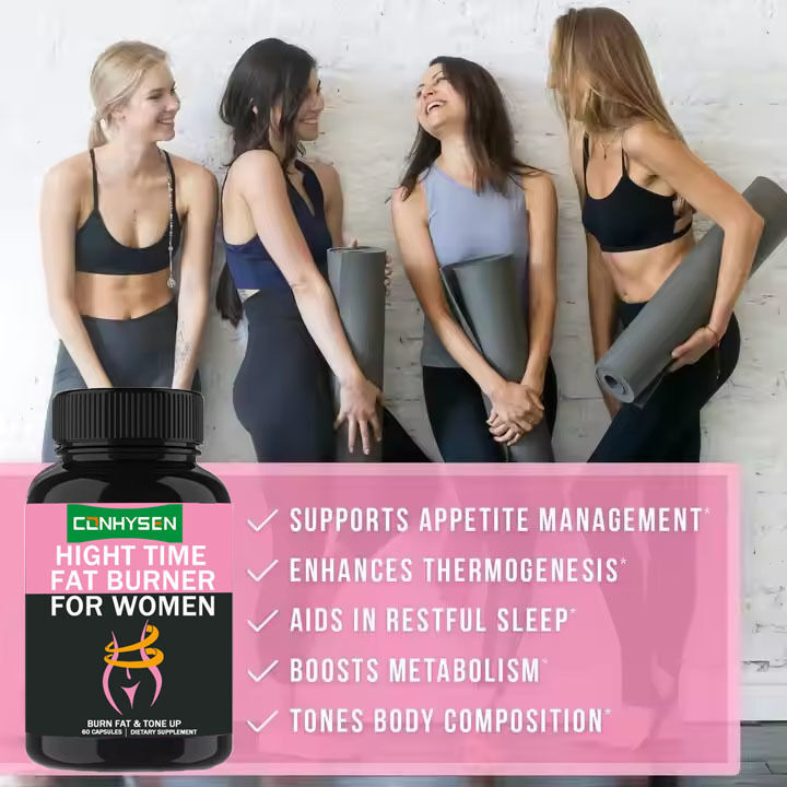 Συμπληρώματα καψουλών για νυχτερινή καύση λίπους με εκχύλισμα λευκού φασολιού για ενίσχυση του μεταβολισμού και υποστήριξη αποκατάστασης μυών για γυναίκες