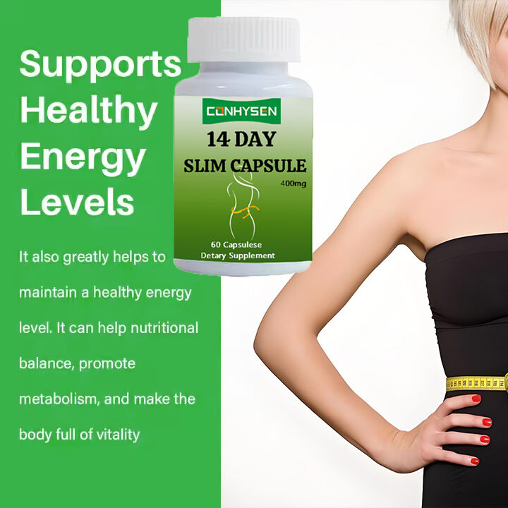 OEM ODM 14-Day Κάψουλες Αδυνατίσματος Γρήγορης Δράσης Κατασταλτικό Όρεξης και Χάπια Καύσης Λίπους για Ενήλικες Φυτικές Ίνες