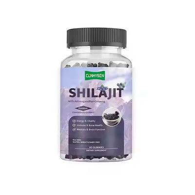 Προσαρμοσμένο Shilajit Gummies Ginseng Συμπλήρωμα με Ashwagandha ανοσοποιητική υποστήριξη