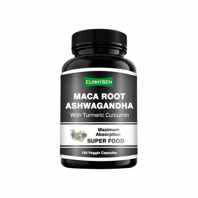 Προσαρμογή Εργοστασίου Κάψουλες Maca Root Ashwagandha Ενίσχυση Ορμονικής Ισορροπίας Με Κουρκουμά Curcumin