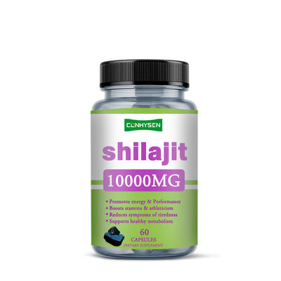 Ιδιωτικές ετικέτες 1000mg Καθαρές κάψουλες Shilajit Καψούλες Υγείας Προάγει την Ενέργεια και την Απόδοση