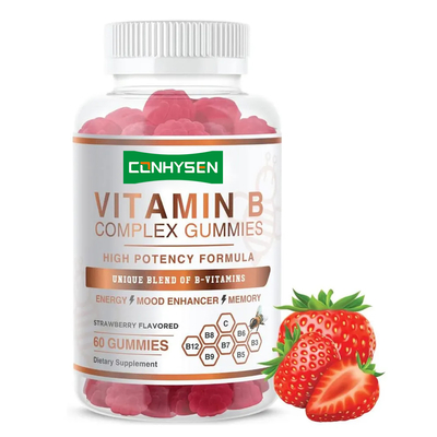 Ιδιωτικής Ετικέτας Συμπλήρωμα Βιταμινών Vegan Gummies Βιταμίνης B Complex Χωρίς Ζάχαρη