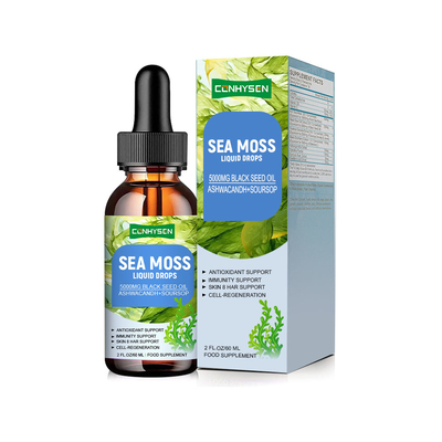 Έλαιο Μαύρου Σπόρου Sea Moss Υγρές Σταγόνες Βελτιώνουν την Υγεία του Δέρματος και των Μαλλιών Χονδρική Προσαρμογή