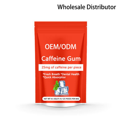 Caffeine Gum L-Theanine Energy Chewing Gums Support Energy Focus 0 Calories OEM